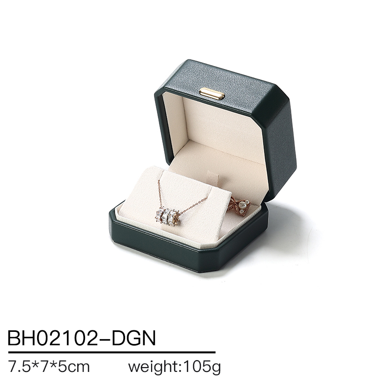 BH021 DIGU PU Leather Cover and Fiber Lining Jewelry Storage Box for Bracelet Necklace Ring Earring