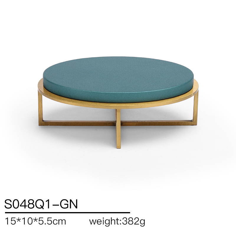S048 GreenDIGU Fashion Metal with Leather Jewellery Display Stand Props