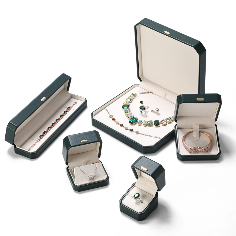BH021 DIGU PU Leather Cover and Fiber Lining Jewelry Storage Box for Bracelet Necklace Ring Earring