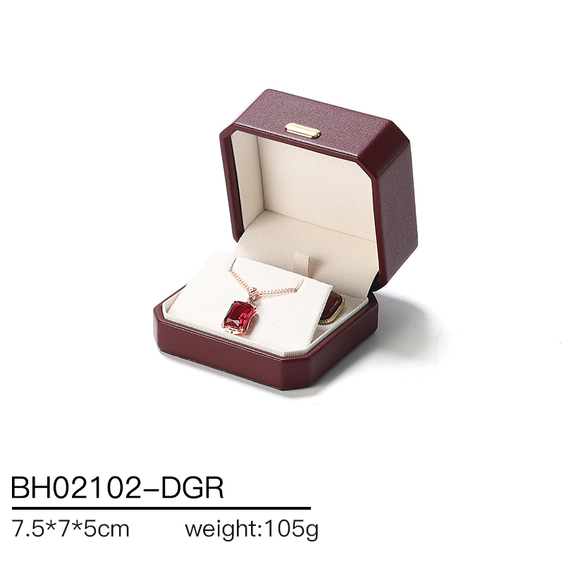 BH021 DIGU PU Leather Cover and Fiber Lining Jewelry Storage Box for Bracelet Necklace Ring Earring