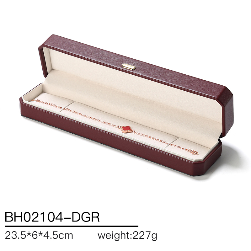 BH021 DIGU PU Leather Cover and Fiber Lining Jewelry Storage Box for Bracelet Necklace Ring Earring