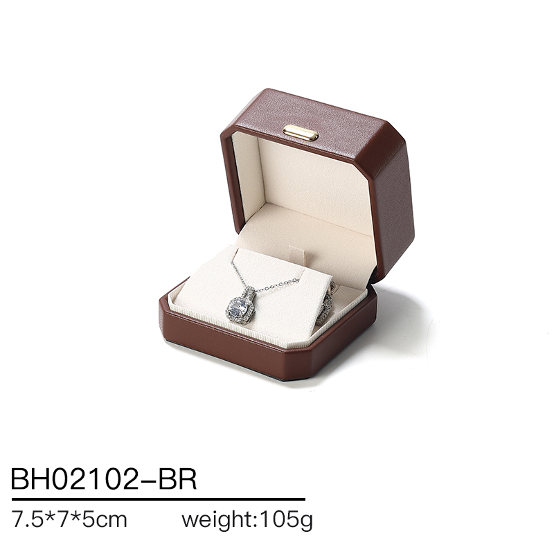 BH021 DIGU PU Leather Cover and Fiber Lining Jewelry Storage Box for Bracelet Necklace Ring Earring