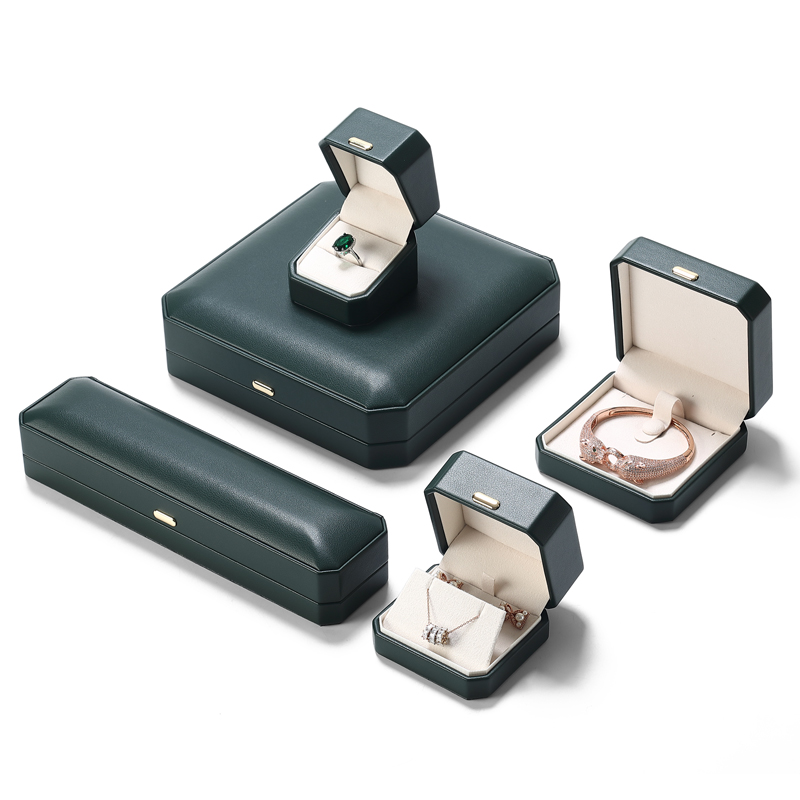 BH021 DIGU PU Leather Cover and Fiber Lining Jewelry Storage Box for Bracelet Necklace Ring Earring