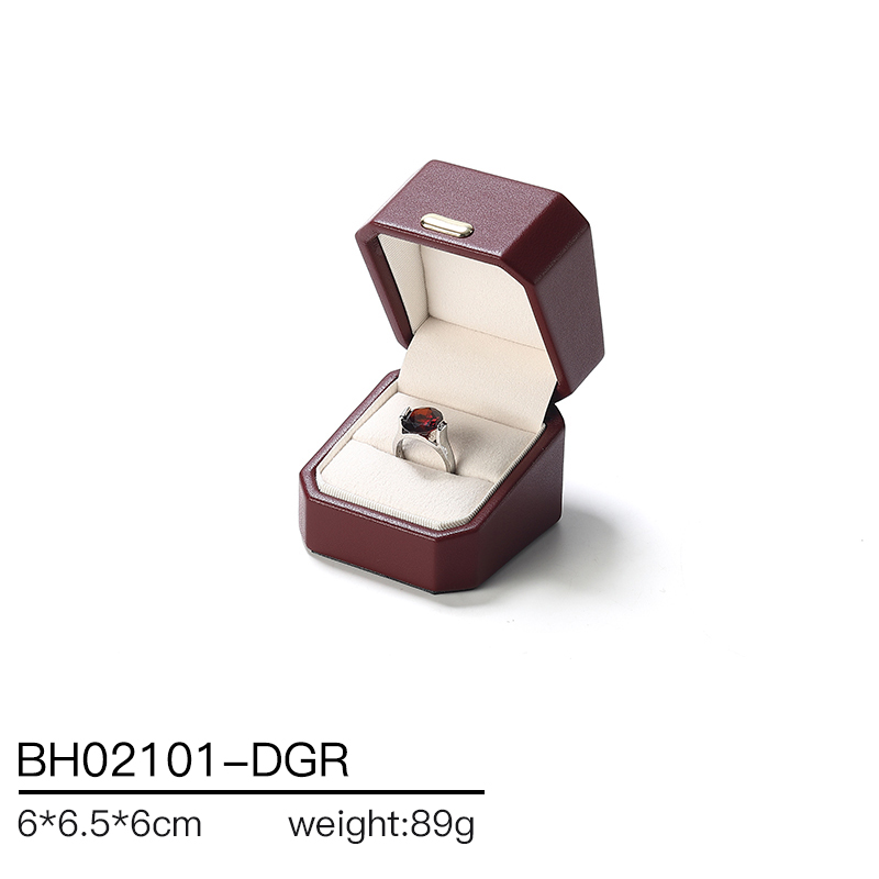 BH021 DIGU PU Leather Cover and Fiber Lining Jewelry Storage Box for Bracelet Necklace Ring Earring
