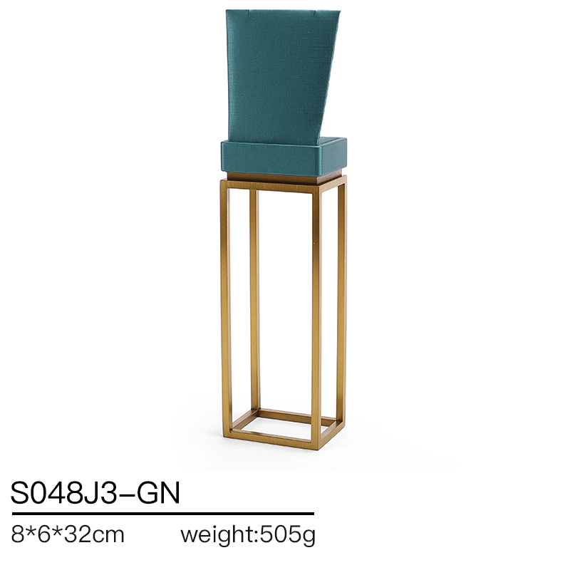S048 GreenDIGU Fashion Metal with Leather Jewellery Display Stand Props