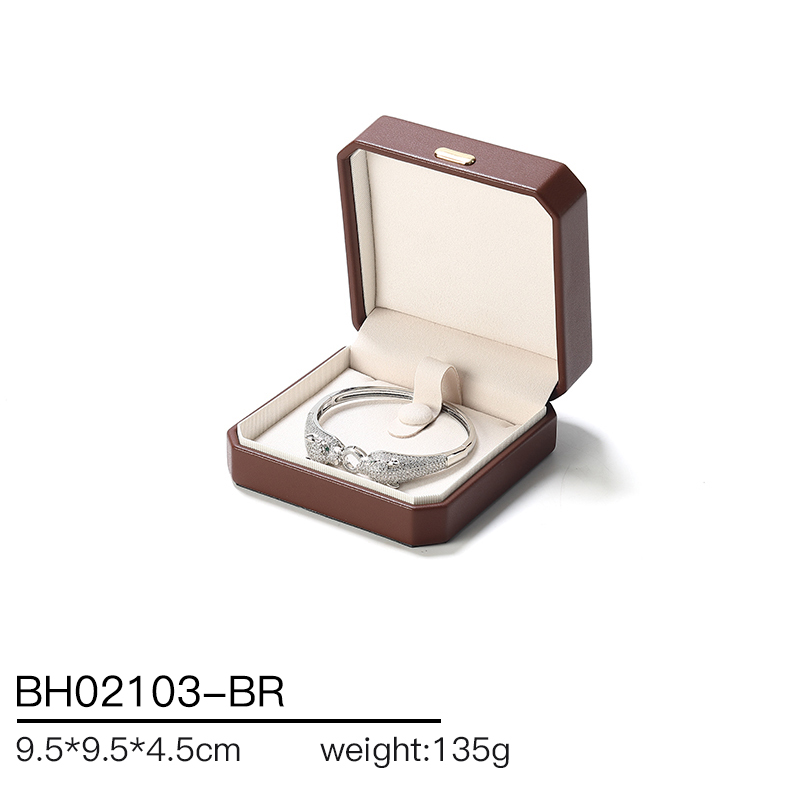 BH021 DIGU PU Leather Cover and Fiber Lining Jewelry Storage Box for Bracelet Necklace Ring Earring