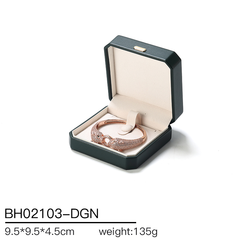 BH021 DIGU PU Leather Cover and Fiber Lining Jewelry Storage Box for Bracelet Necklace Ring Earring