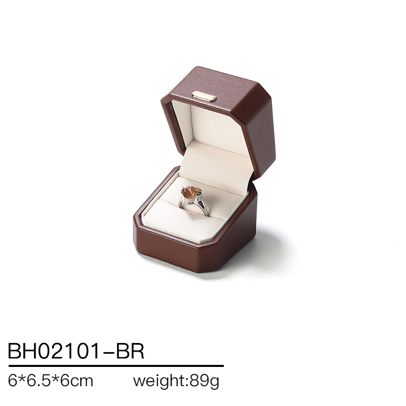 BH021 DIGU PU Leather Cover and Fiber Lining Jewelry Storage Box for Bracelet Necklace Ring Earring