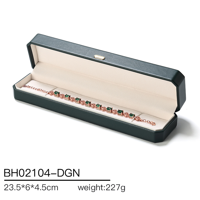 BH021 DIGU PU Leather Cover and Fiber Lining Jewelry Storage Box for Bracelet Necklace Ring Earring