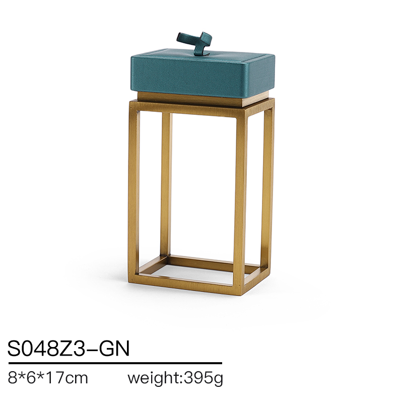 S048 GreenDIGU Fashion Metal with Leather Jewellery Display Stand Props