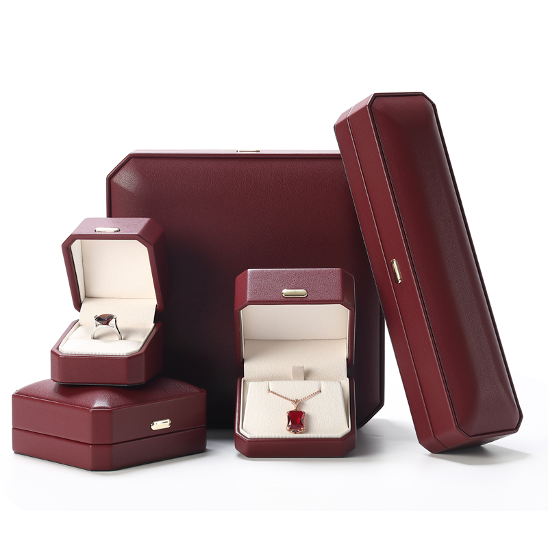 BH021 DIGU PU Leather Cover and Fiber Lining Jewelry Storage Box for Bracelet Necklace Ring Earring