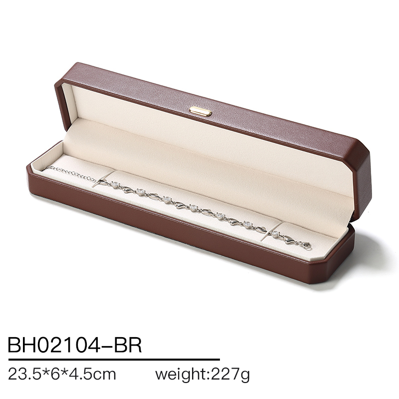 BH021 DIGU PU Leather Cover and Fiber Lining Jewelry Storage Box for Bracelet Necklace Ring Earring
