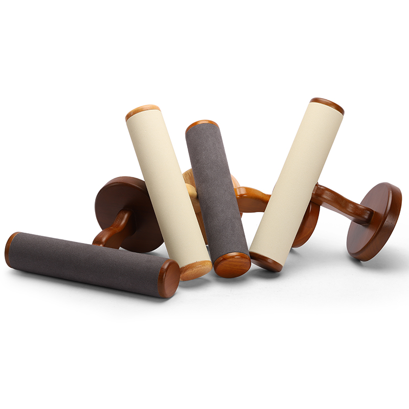 S044 DIGU Luxury Wood Microfiber Bracelet Watch Jewelry Storage Display Props