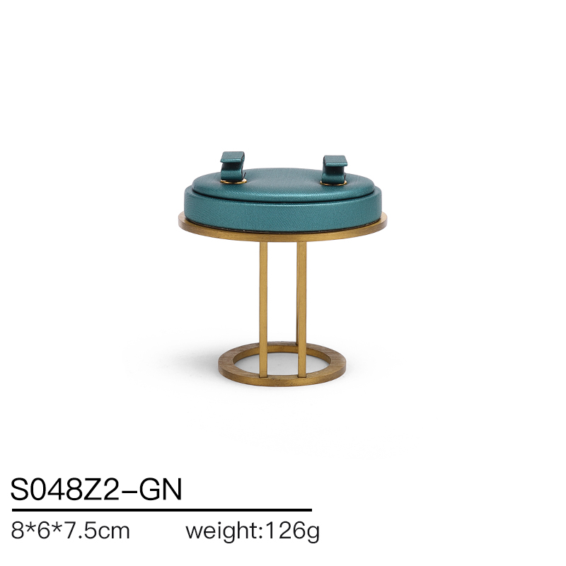 S048 GreenDIGU Fashion Metal with Leather Jewellery Display Stand Props