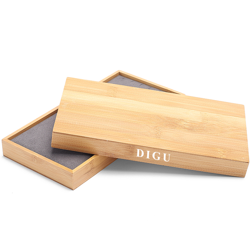 P029 DIGU High Quality wood with Microfiber Jewelry Storage Display Tray for Bangle Necklace Ring