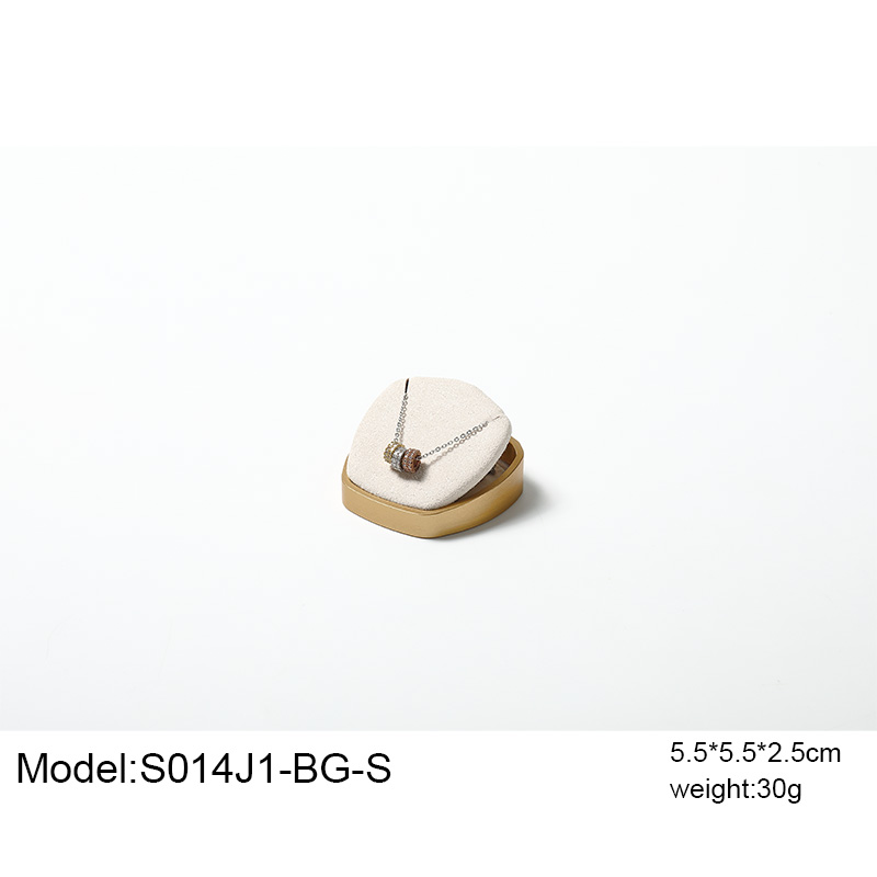 S014 Beige DIGU Luxury Microfiber with Metal Base Elegant Display Props