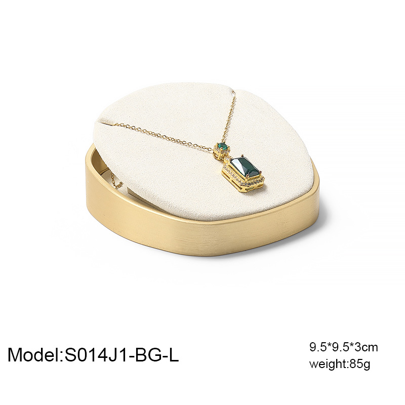 S014 Beige DIGU Luxury Microfiber with Metal Base Elegant Display Props