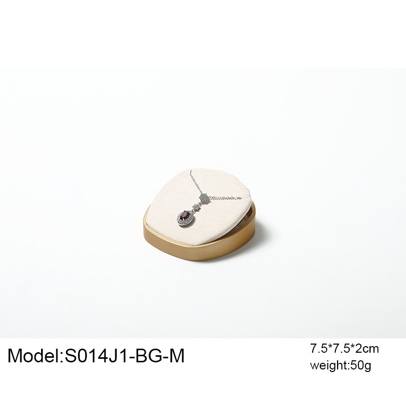 S014 Beige DIGU Luxury Microfiber with Metal Base Elegant Display Props