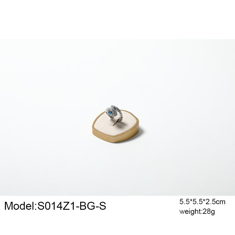 S014 Beige DIGU Luxury Microfiber with Metal Base Elegant Display Props