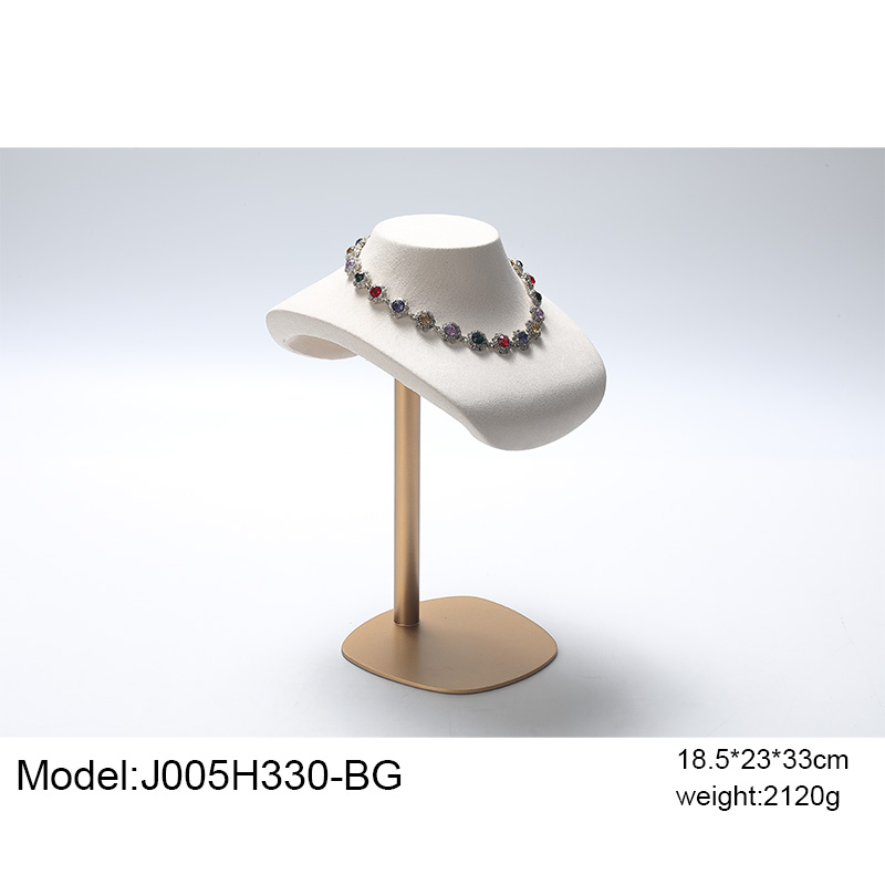 S014 Beige DIGU Luxury Microfiber with Metal Base Elegant Display Props