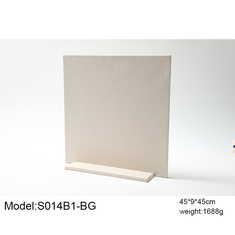 S014 Beige DIGU Luxury Microfiber with Metal Base Elegant Display Props