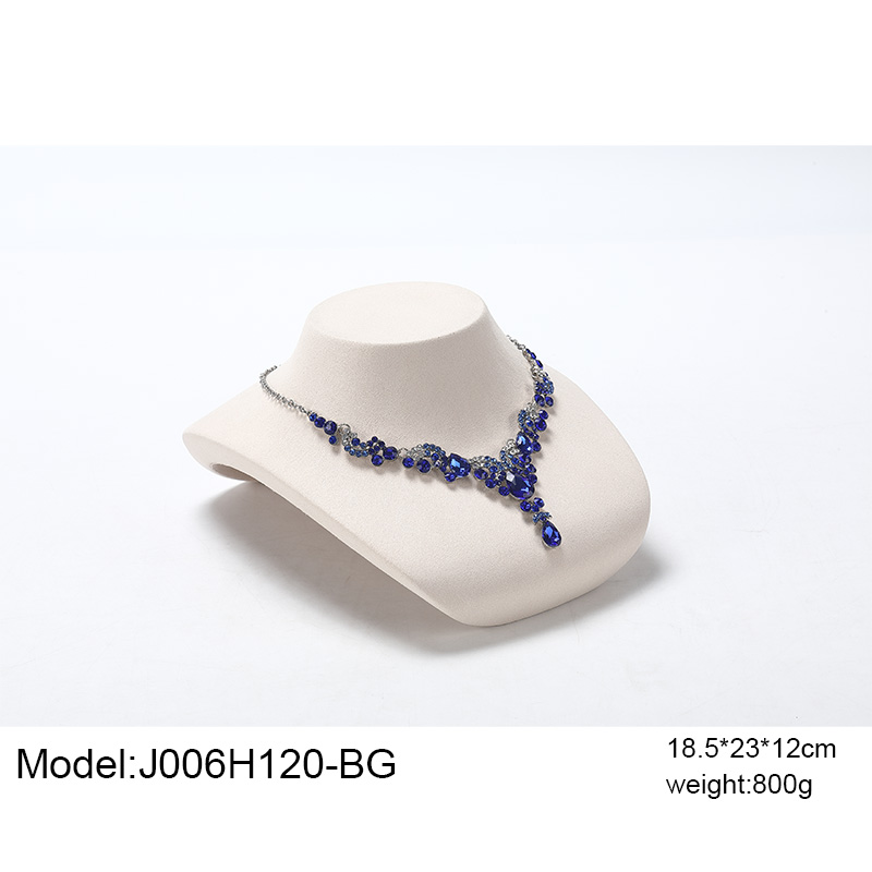 S014 Beige DIGU Luxury Microfiber with Metal Base Elegant Display Props