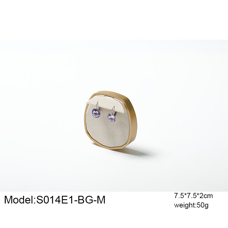 S014 Beige DIGU Luxury Microfiber with Metal Base Elegant Display Props