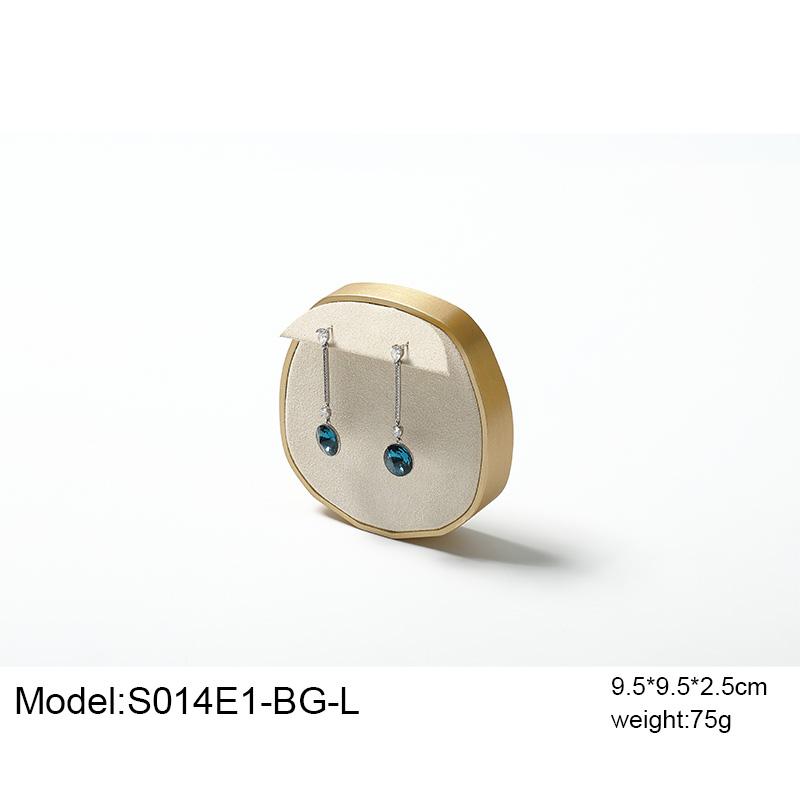 S014 Beige DIGU Luxury Microfiber with Metal Base Elegant Display Props