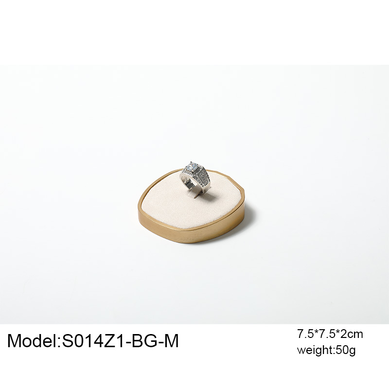 S014 Beige DIGU Luxury Microfiber with Metal Base Elegant Display Props