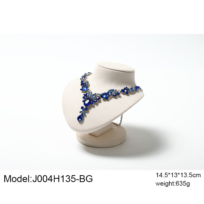 S014 Beige DIGU Luxury Microfiber with Metal Base Elegant Display Props