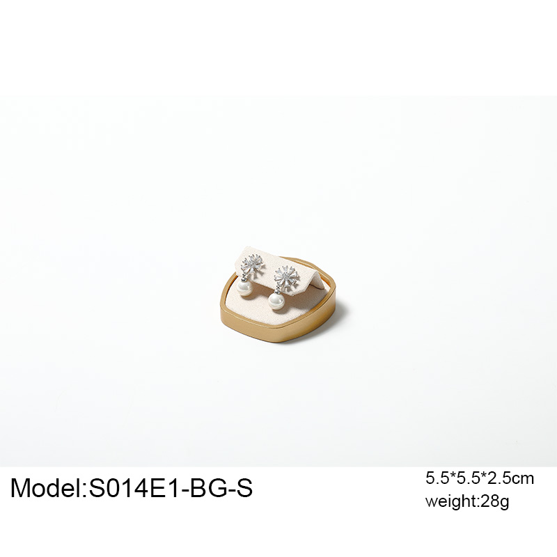 S014 Beige DIGU Luxury Microfiber with Metal Base Elegant Display Props