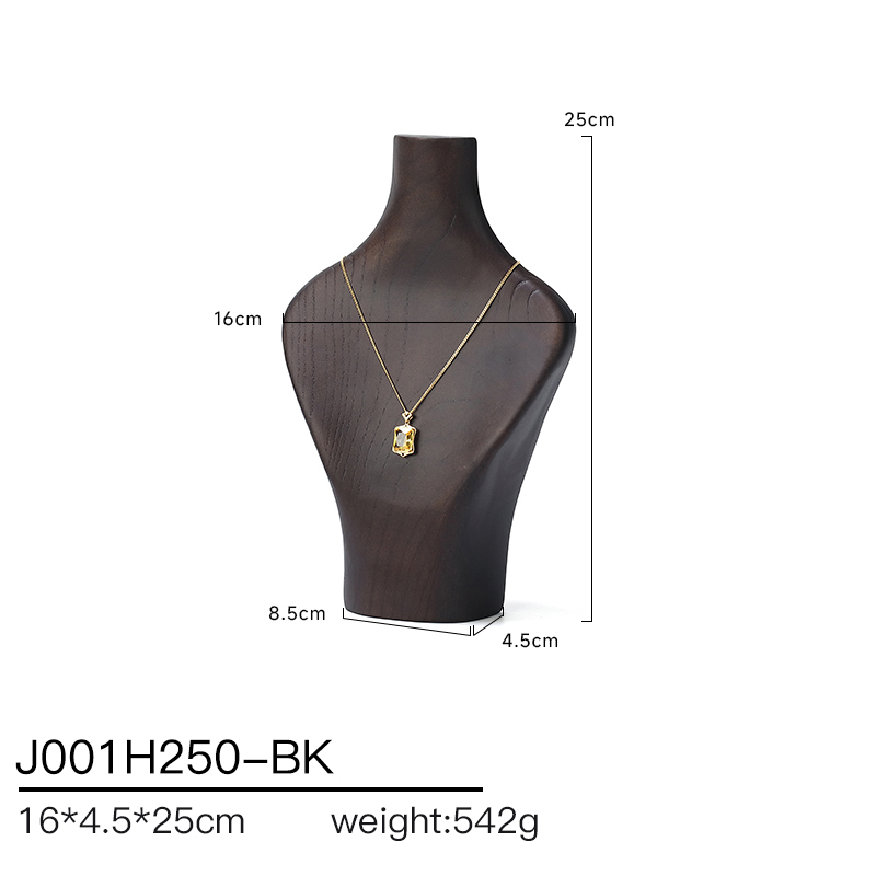 Natural Walnut Wood Necklace Display Stand