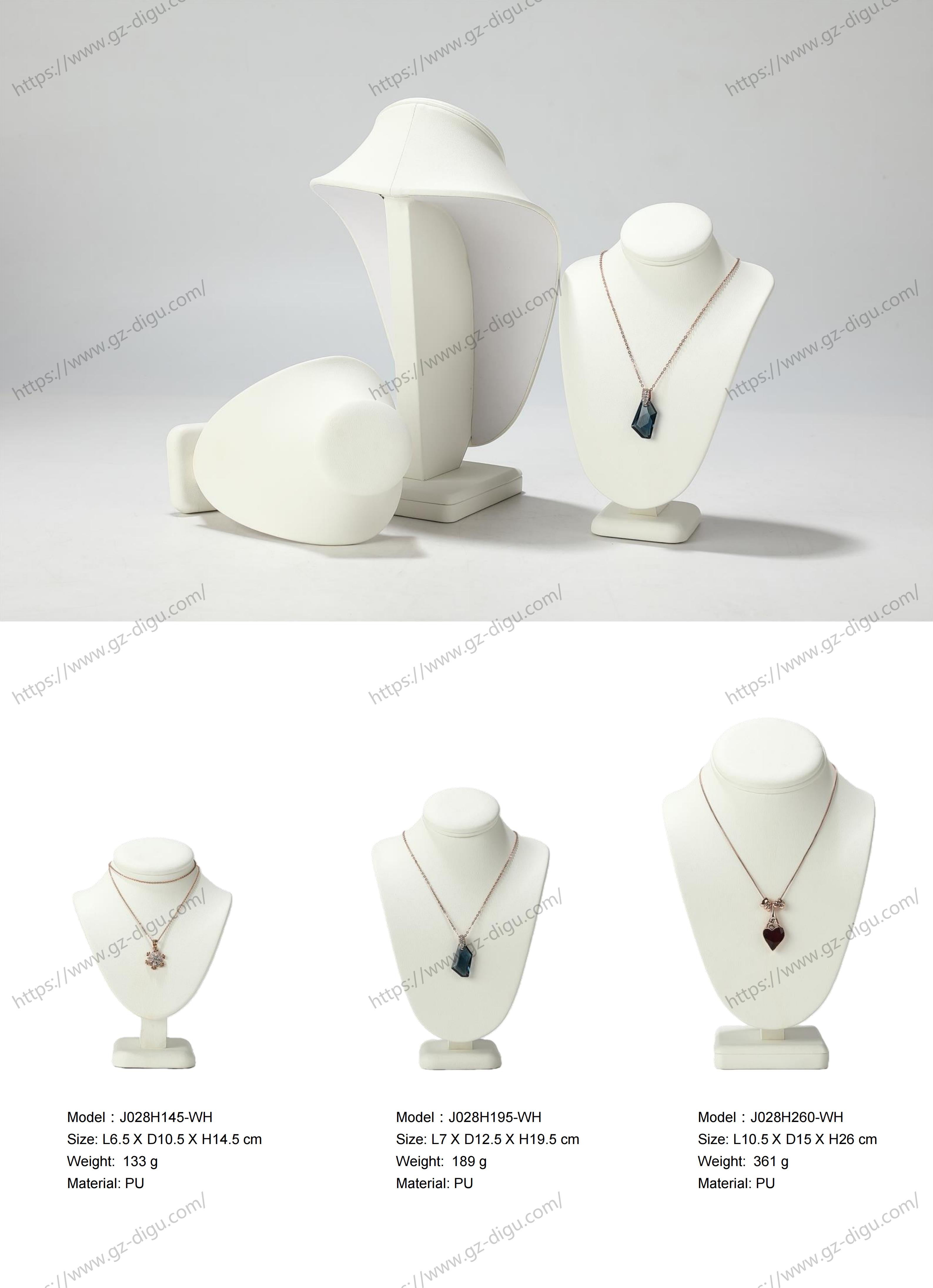Showcase necklaces elegantly with this simple PU leather stand
