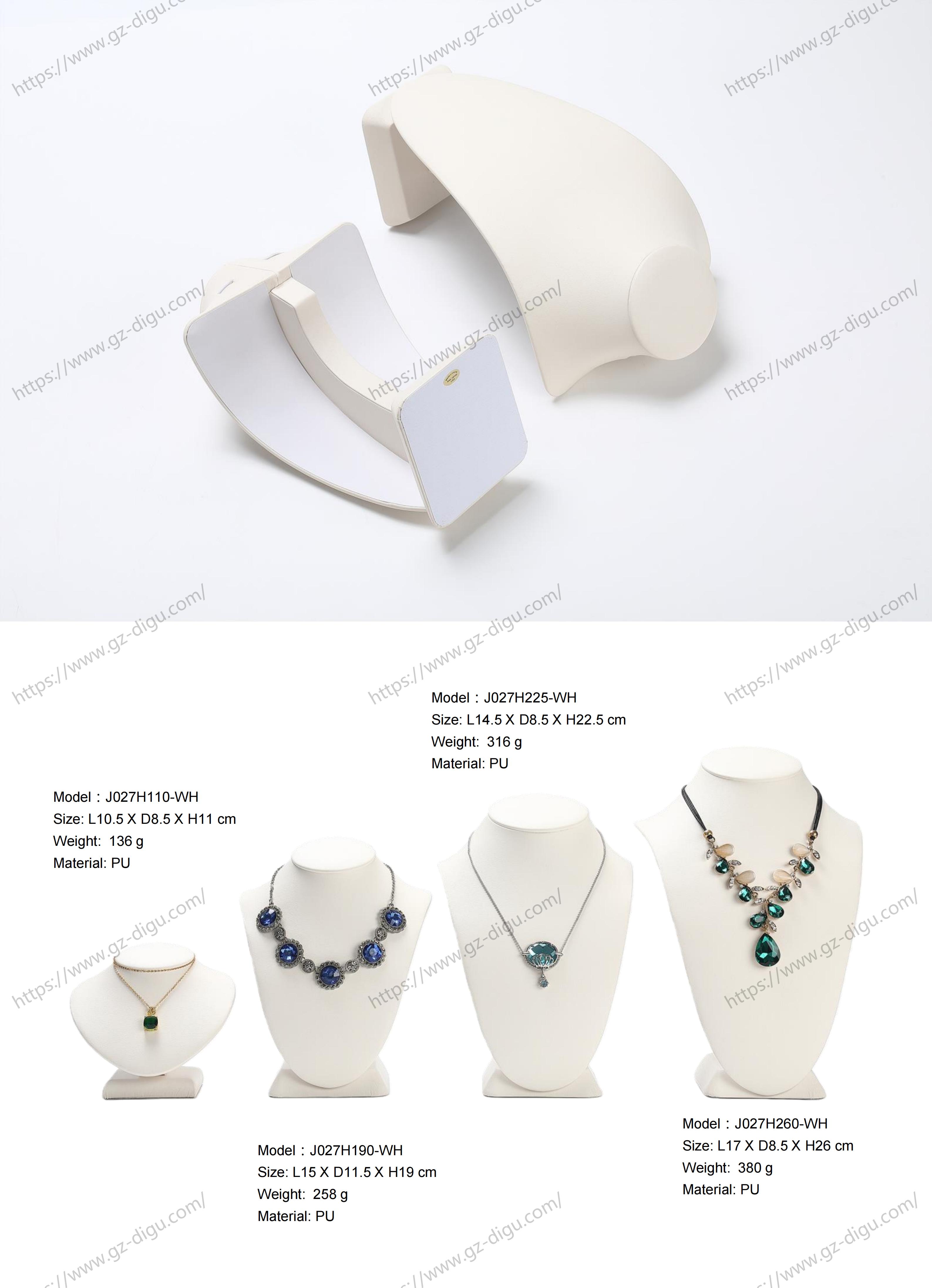 Customizable sizes and colors PU Necklace Display Bust Stand