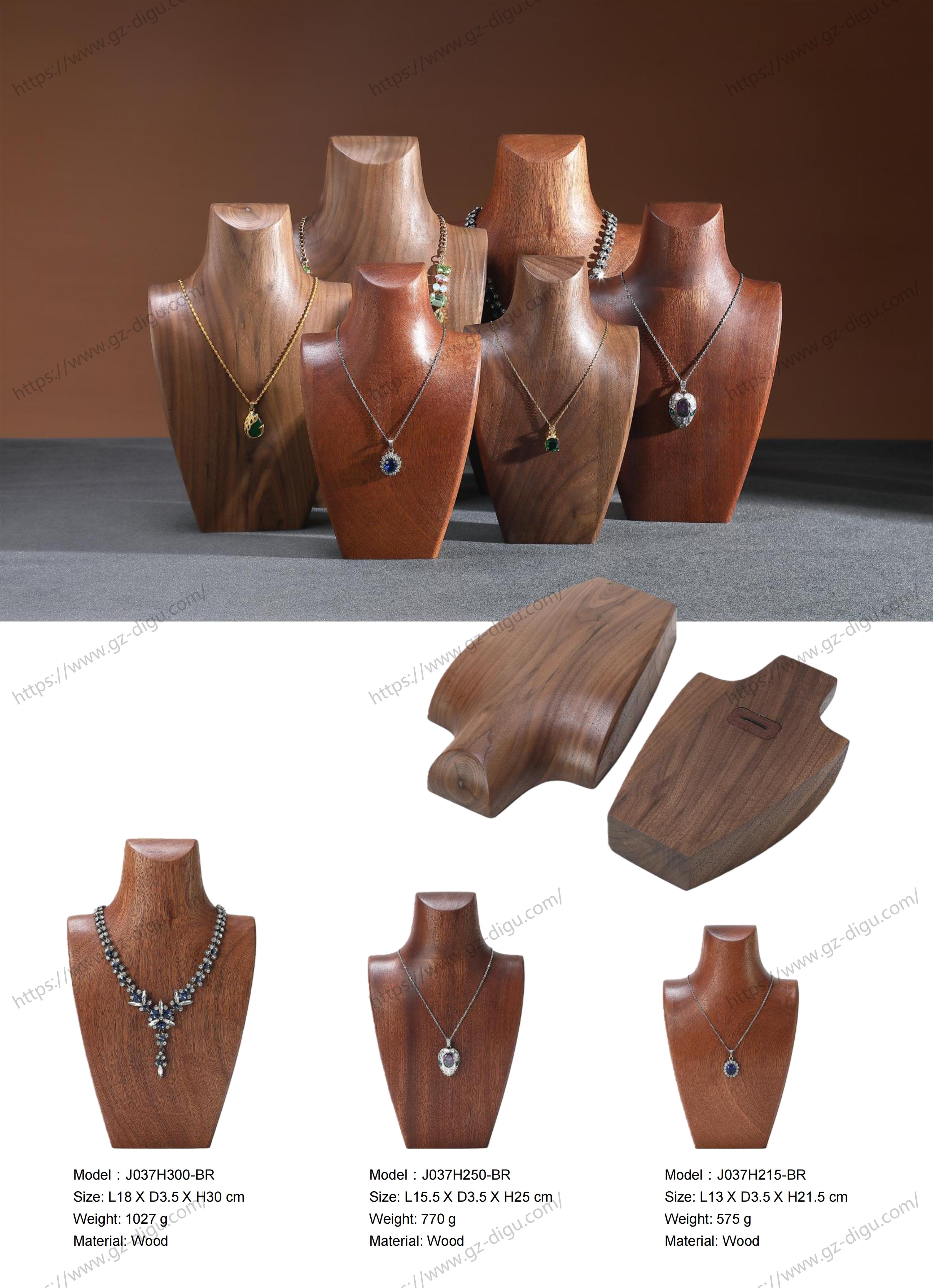 Solid Wood Necklace Display Stand - 3 Sizes | DIGUexquisite