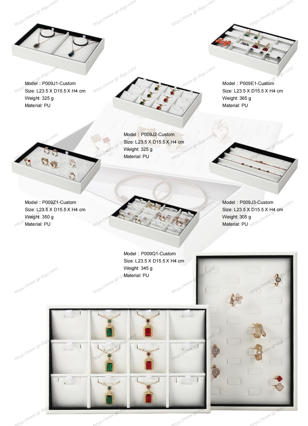 Stackable Jewelry Display Tray - Custom P009 Series