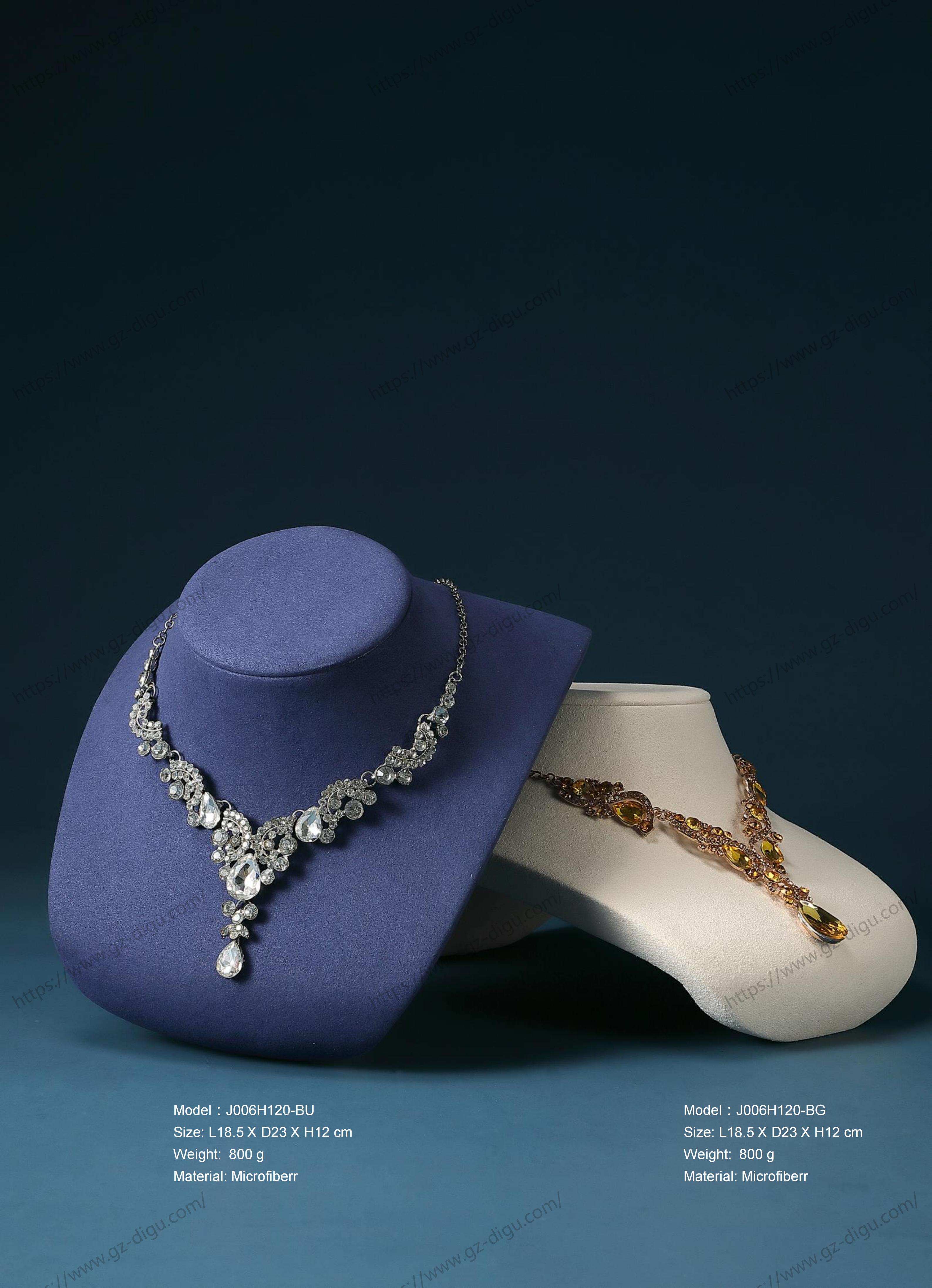 Microfiber Horizontal Necklace Stand