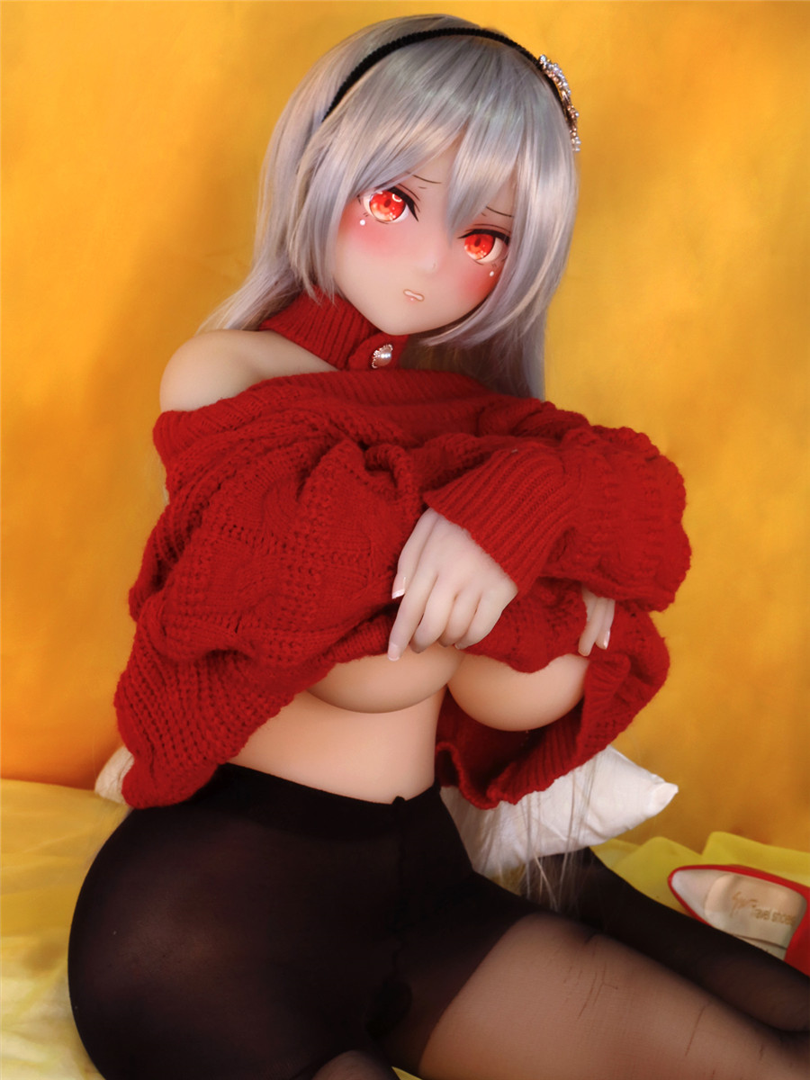 155cm Head#39 H-cup TPE Sex Doll Shy Expression Red Sweater