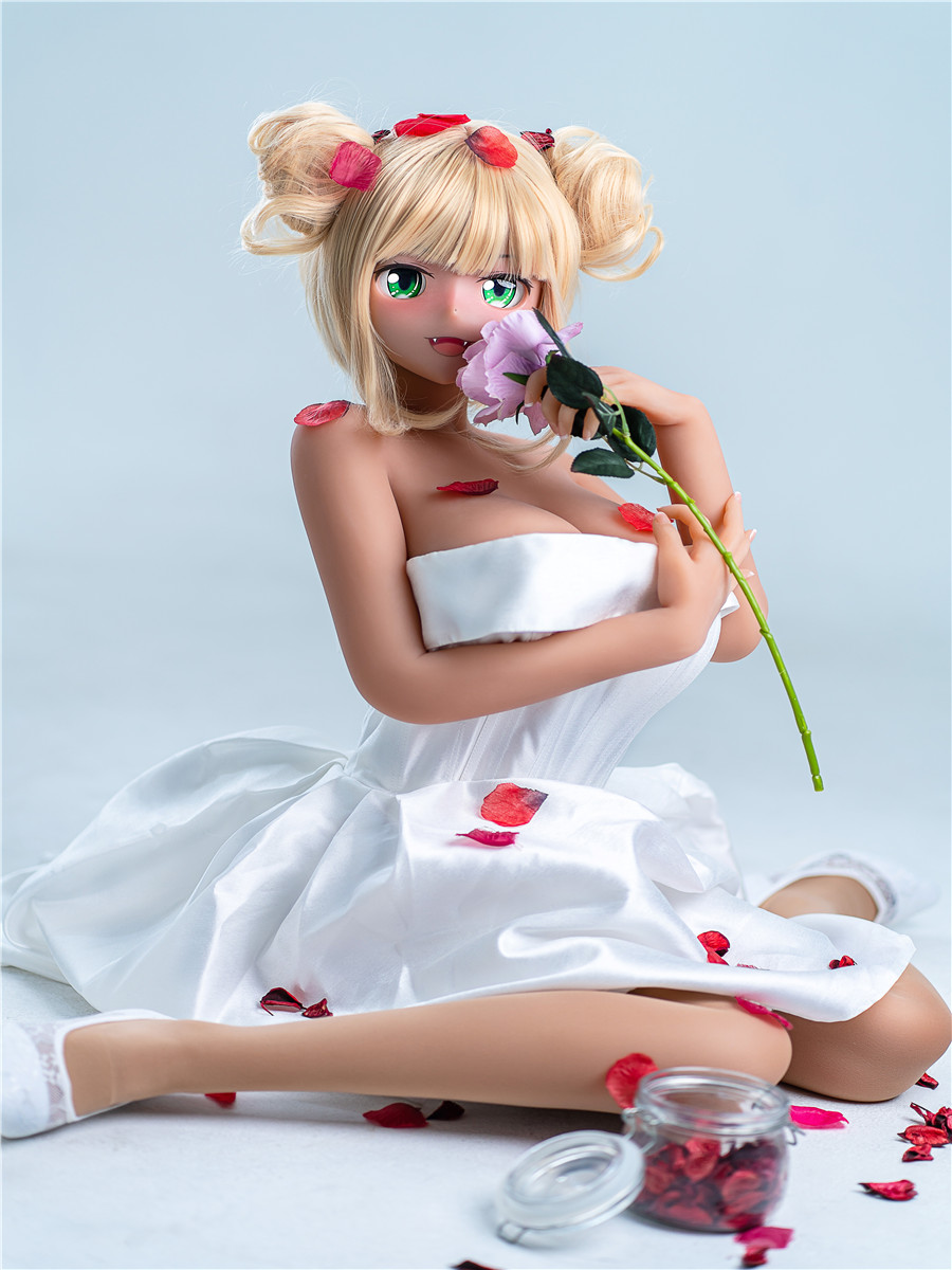 155cm Head#S1 Champagne H-cup Big Breast Sex Doll White Dress Bridesmaid Busty