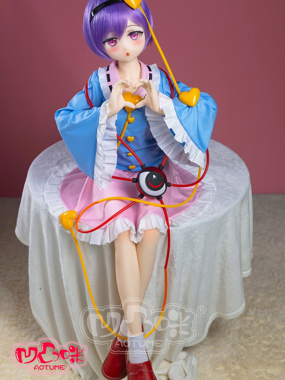 purple haired cosplay love doll