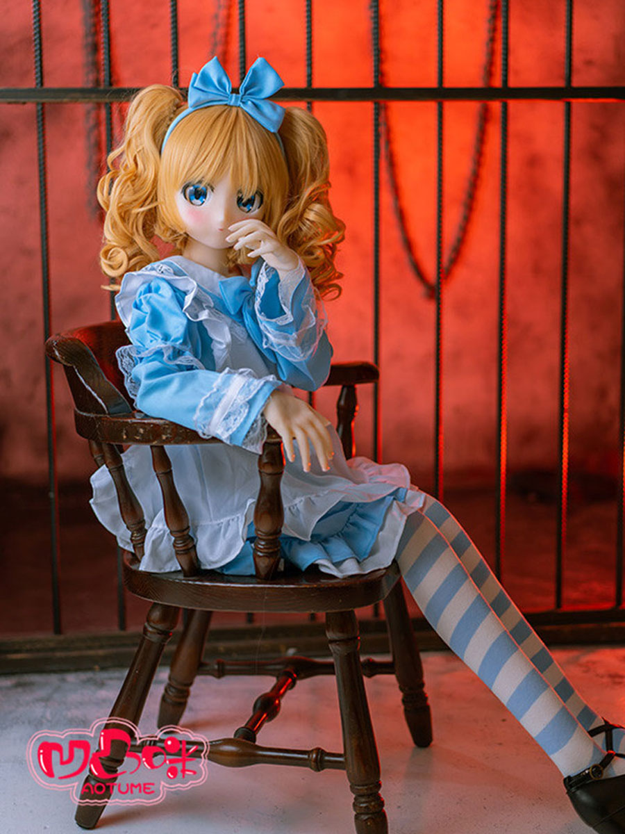 135cm Slim Body Head#24-1 Maid Uniform Anime Sexdoll Blonde Hair