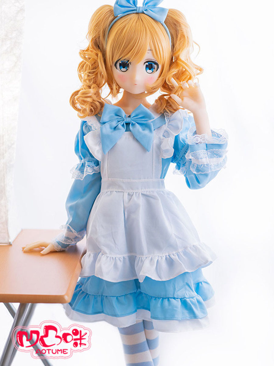 135cm Slim Body Head#24-1 Maid Uniform Anime Sexdoll Blonde Hair