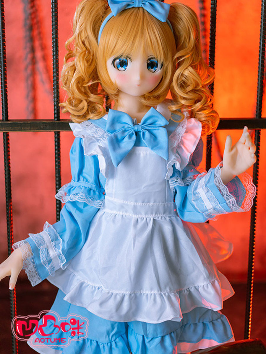 135cm Slim Body Head#24-1 Maid Uniform Anime Sexdoll Blonde Hair
