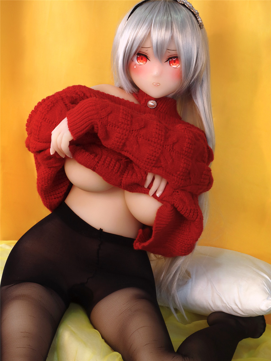 155cm Head#39 H-cup TPE Sex Doll Shy Expression Red Sweater