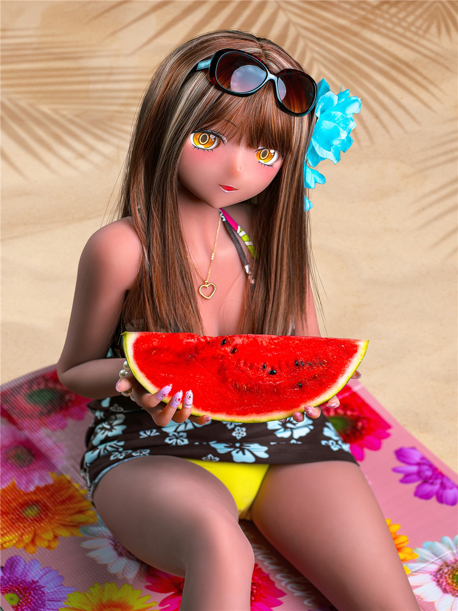 155cm Pearl C-cup TPE Sex Doll Tanned Short Skirt