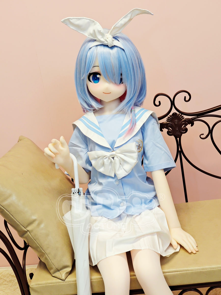 blue short hair TPE sex doll Arona