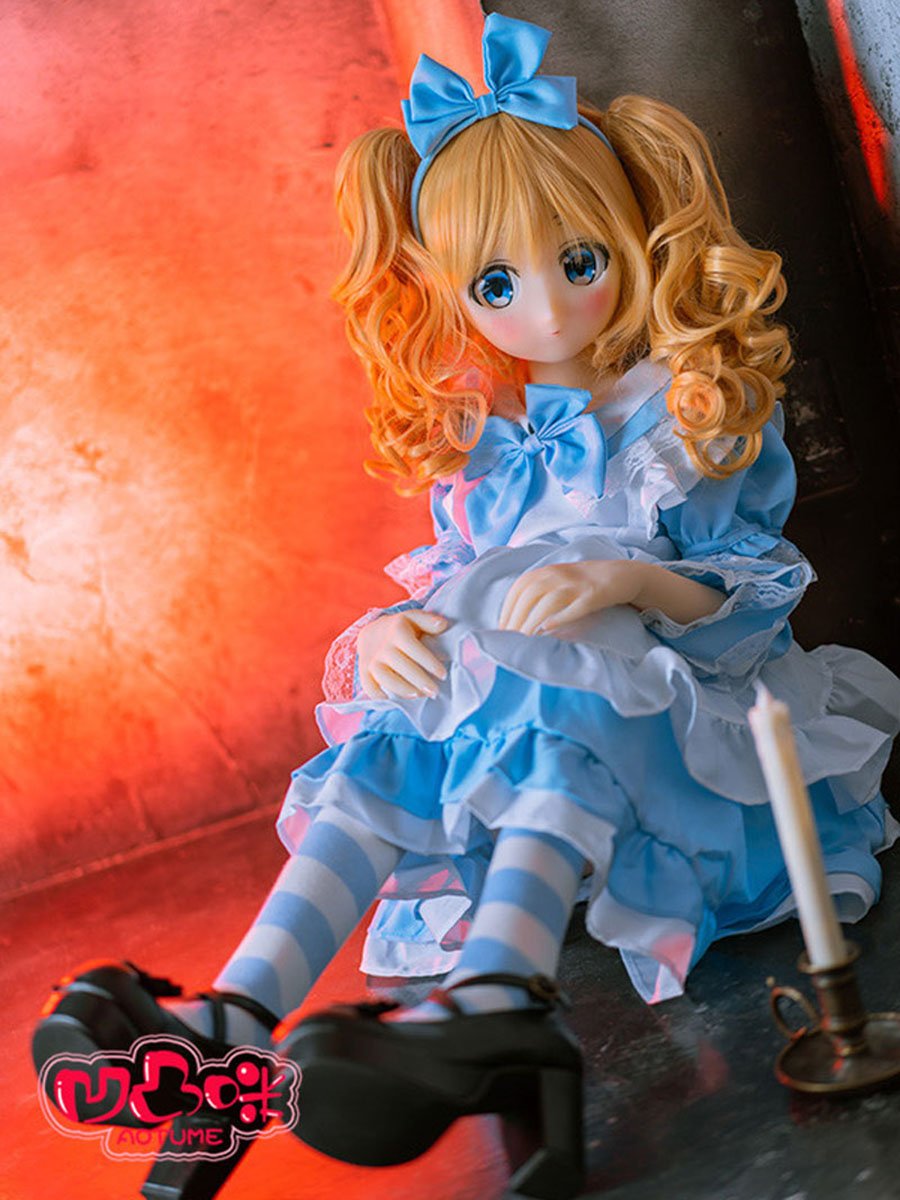 135cm Slim Body Head#24-1 Maid Uniform Anime Sexdoll Blonde Hair