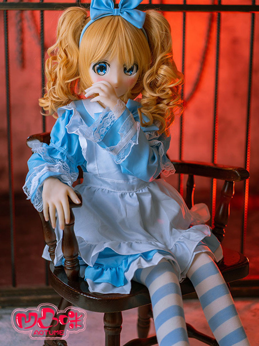 135cm Slim Body Head#24-1 Maid Uniform Anime Sexdoll Blonde Hair