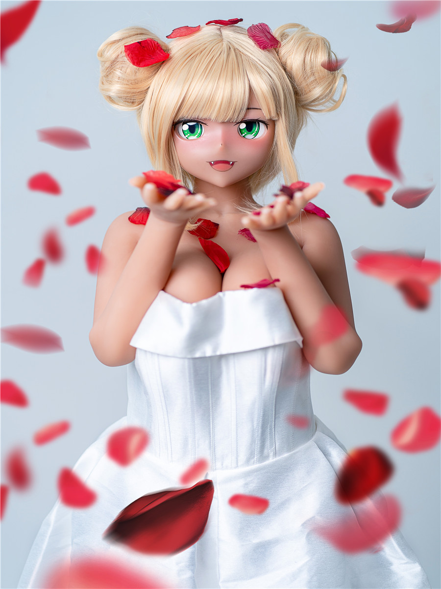 155cm Head#S1 Champagne H-cup Big Breast Sex Doll White Dress Bridesmaid Busty