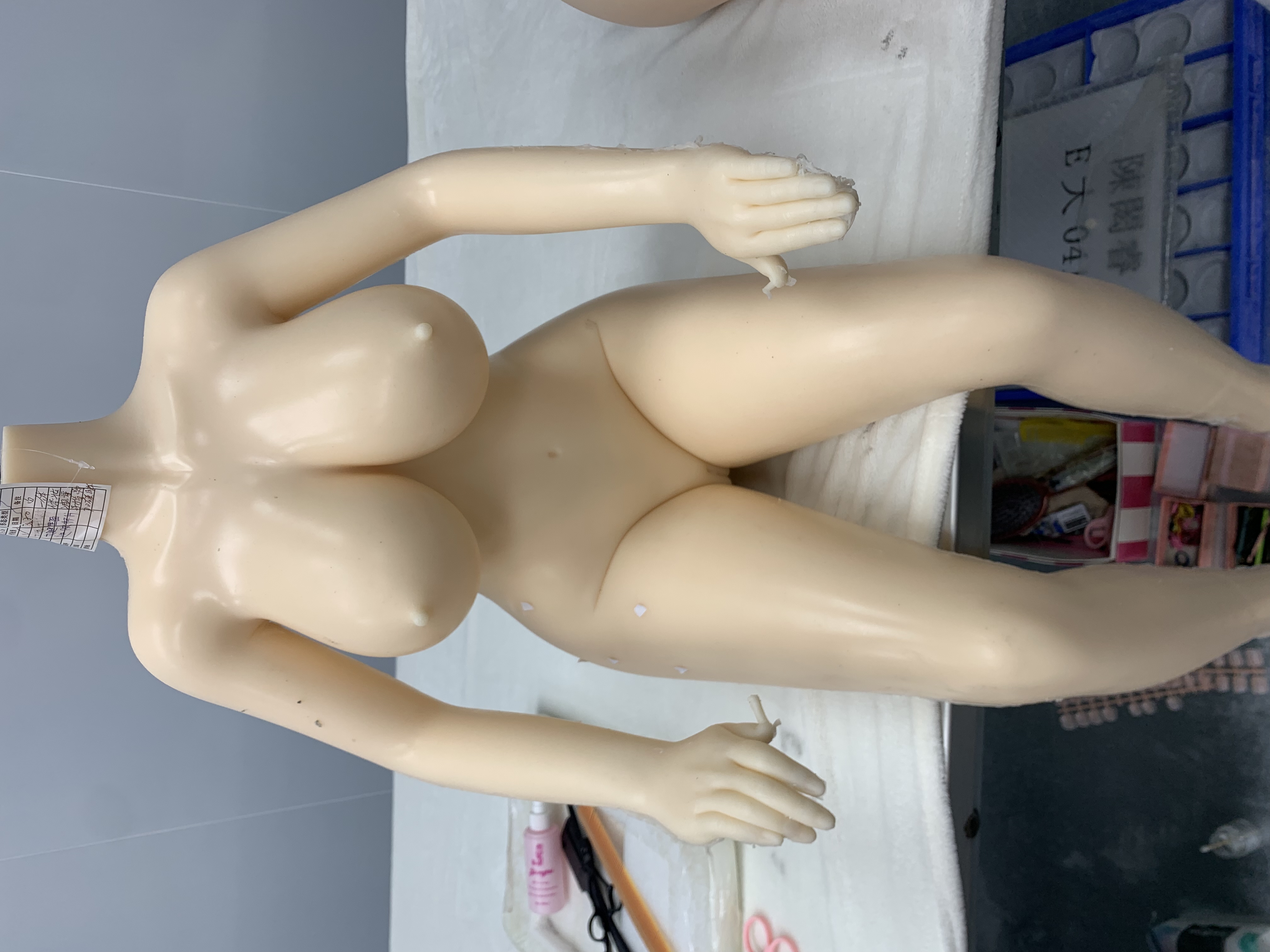 A07 135cm G-Cup Silicone Love Doll Right Leg Hollow Cosmetic Imperfection